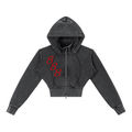 RAW BADDIES 888 Cropped Zip Hoodie