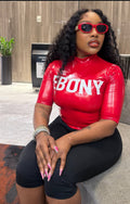 EBONY Red PU Leather Shirt 🖤❤️