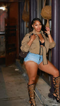 RAW ATTITUDE CROPPED JACKET